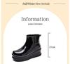 New Women's Plus Velvet Warm Mid-Calf Waterproof Rain Boots - Fashionable Outdoor Rubber Work Shoes