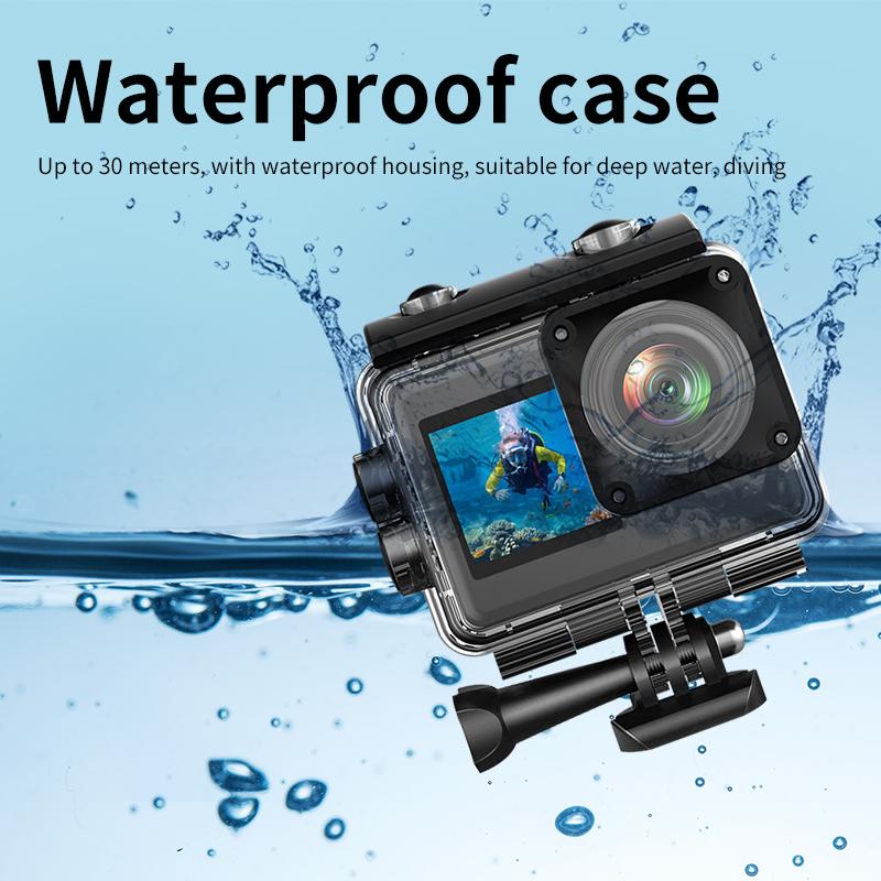 

V5 5K WiFi EIS Anti-shake Action Camera 30m Waterproof Dual Screen Sports Camera A