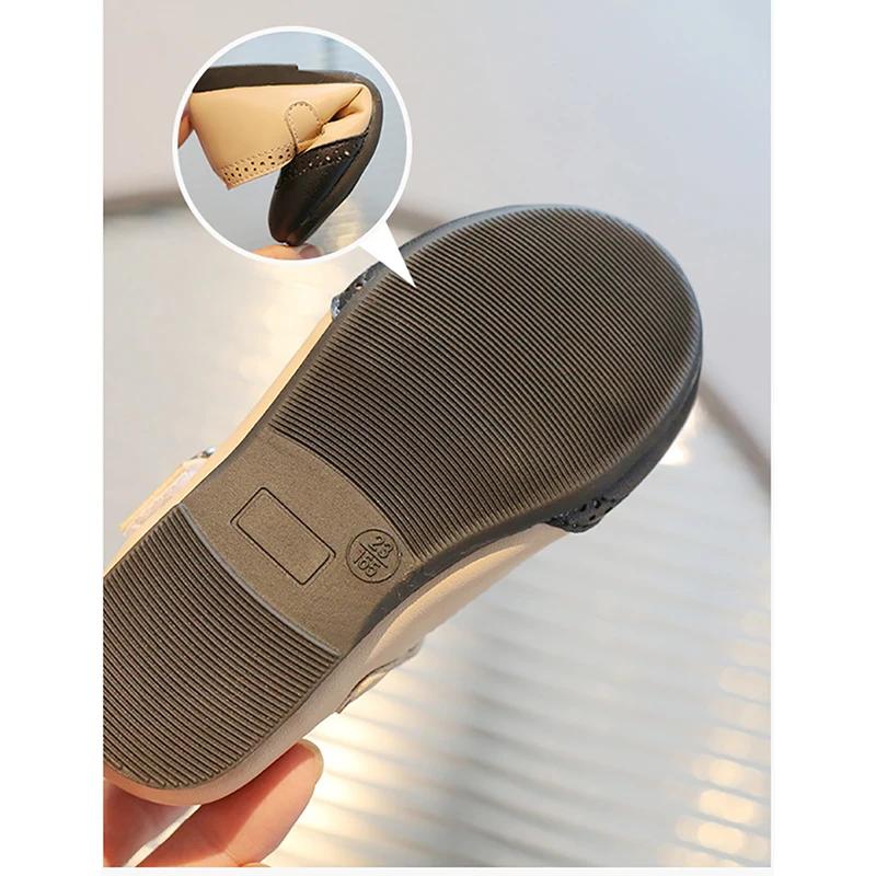 Kids Shoes Girls Shoe PU Leather Girls Dress Shoe Hollow Princess Shoes Girls Mary Jane Flats Kids
