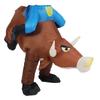 Nafukovací kostým býka pre dospelých Zábavný nafukovací kostým jazdca na býkovi s ventilátorom na Halloweensku Cosplay Párty Oblečenie Hračka