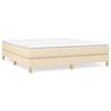 Maison Exclusive - Sommier à lattes de lit avec matelas Crème 180x200 cm Tissu