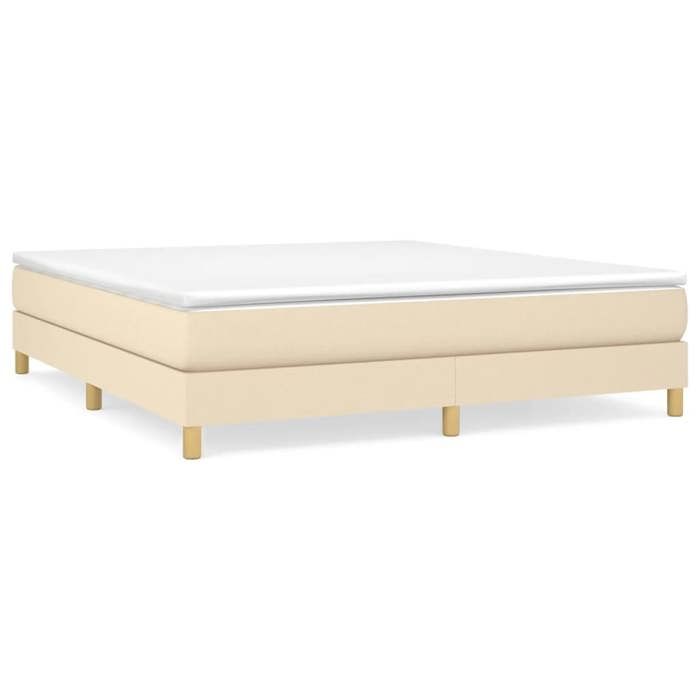 Maison Exclusive - Sommier à lattes de lit avec matelas Crème 180x200 cm Tissu