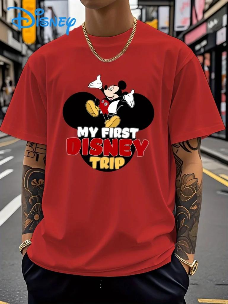 2026 Summer Disney Mickey Printed Cotton Tshirt Loose and Casual Shortsleeved Shirt for Both Men and Women Y2K