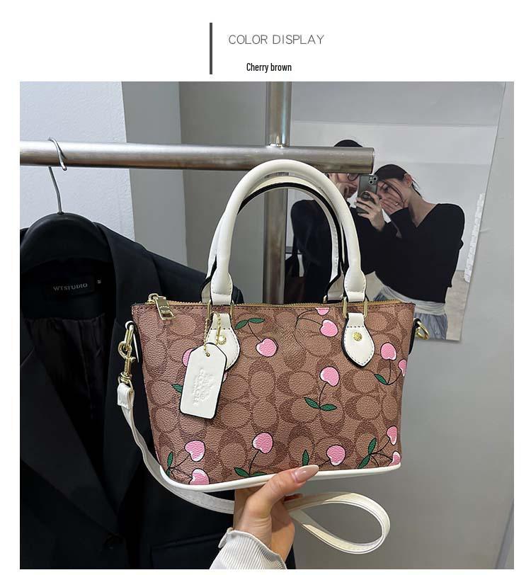 2025 Trendy Women's Crossbody & Shoulder Tote - Simple Print, PU Texture