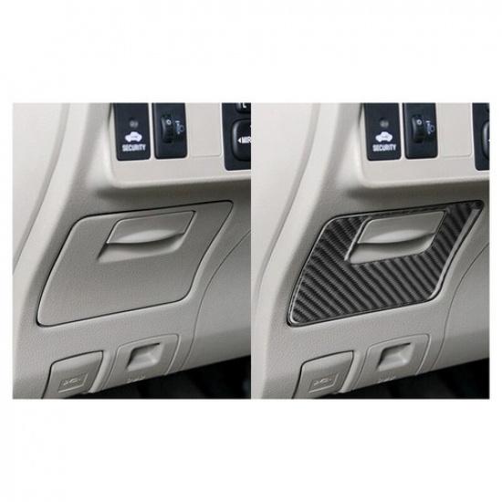Bright Carbon Fiber Car Inner Driver Storage Box Panel Cover For Corolla 06-12