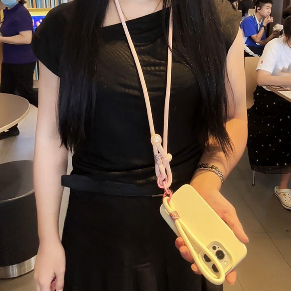 Chain Rope Phone Back Clip Bracket 2 in 1 Mobile Phone Lanyard  Smartphones