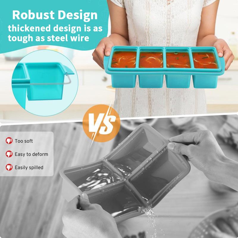 Large Ice Cube Mold - Food Grade Silicone Tray for Hot Pot Ingredients and Freezing