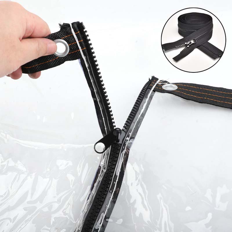 Tarpaulin With Zipper Garden Succulent Shed Rainproof Cover Pergola Terrace Waterproof Canopy Balkon Clear Tarp Camping Canvas