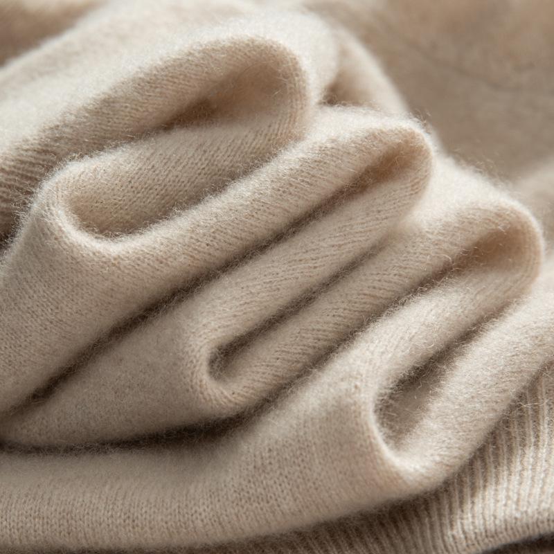 Men's Thickened Cashmere Half-High Neck Sweater - Loose Fit, Warm Knit Pullover