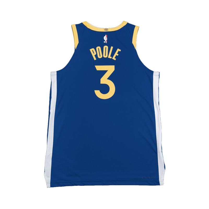 Nike X NBA Collaboration Golden State Warriors Poole Simple Comfortable Fashion Letter Sleeveless Basketball Jersey Men Jersey Blue CW3444-497