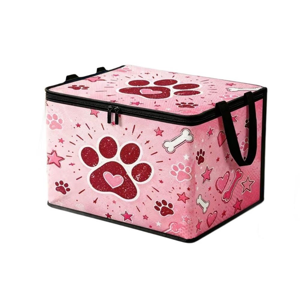 Dust-proof Paw Print Storage Box Large Capacity Fabric Storage Box Wardrobe Organizer for Home