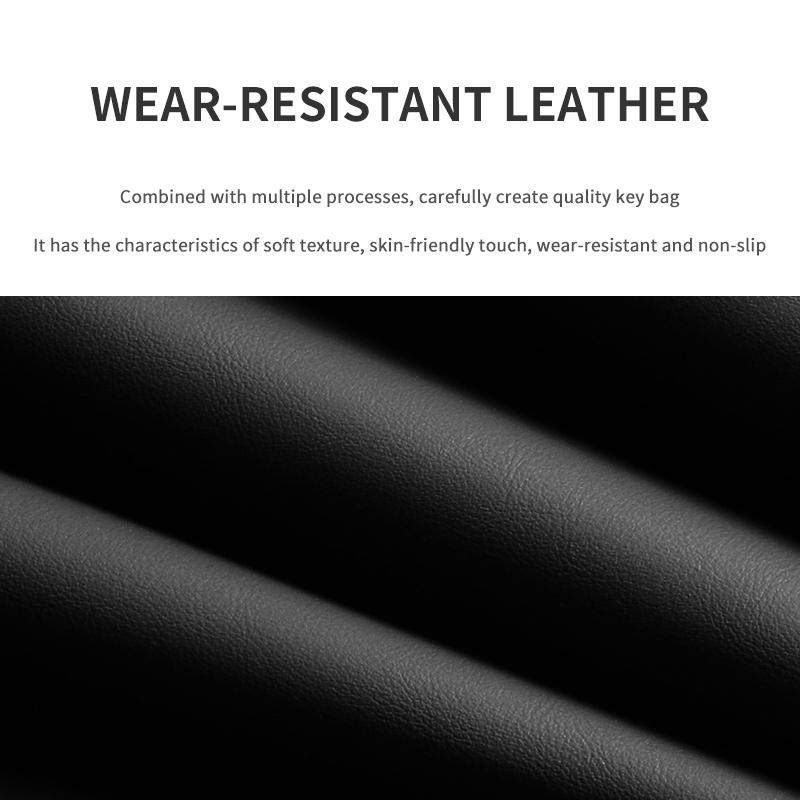 Leather Car Key Case Cover For A4L A5 Q7 TT TTS A3 A4 B9 A6 A7 4K A8 E-tron Q5 Q8 C8 D5 SQ8 Car Keychain Accessories