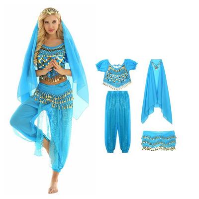 Women's Halloween India Dance Costume Arabian Belly Dancewear Fancy Dress Outfits