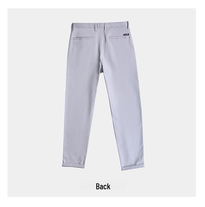 Men's 2023 Spring/Autumn Loose Straight Cotton Casual Trousers - Trendy Korean All-Match Style