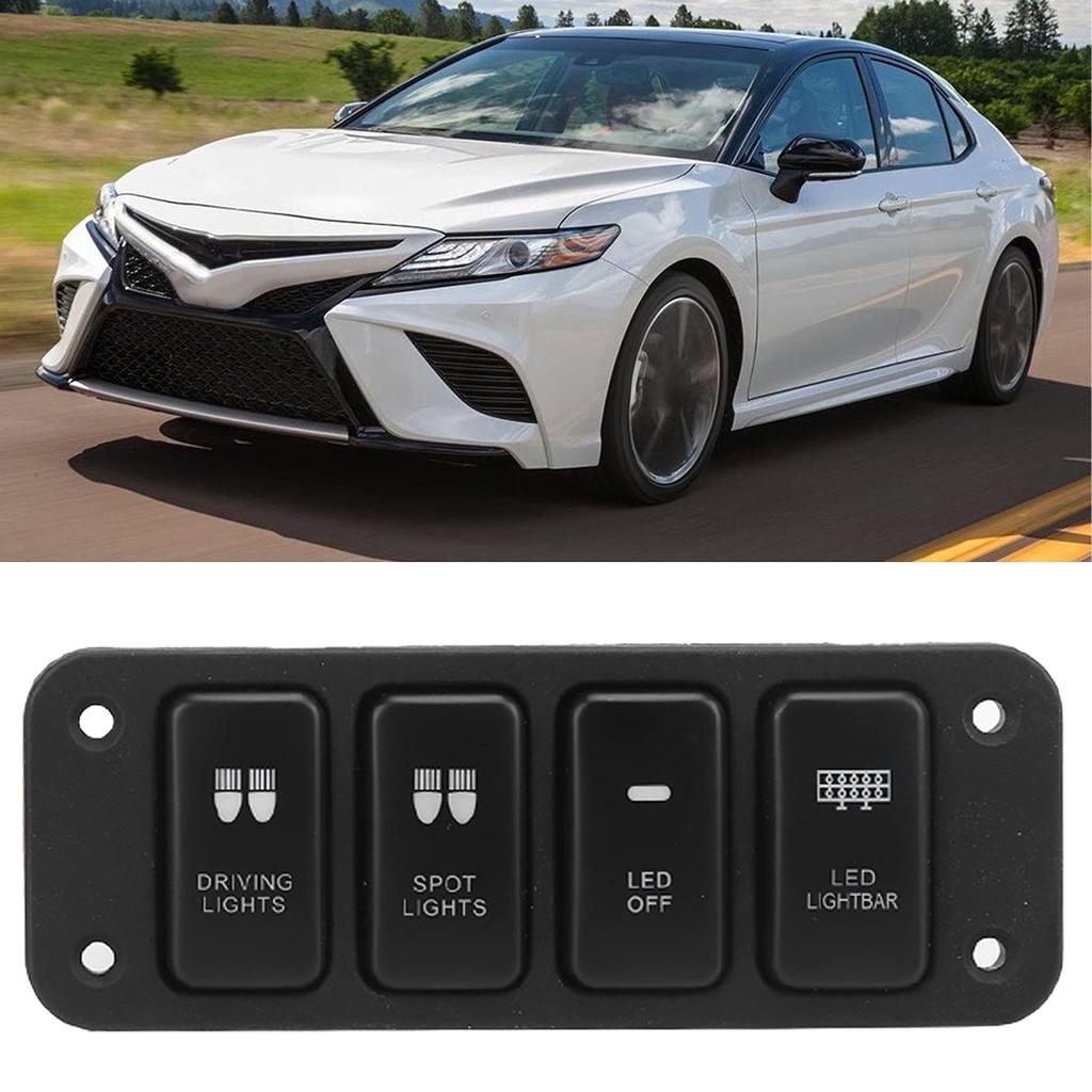 Panel Switch 4 Gang LED Blue Light Driving Lamp with Control Button for Hailax DC Car