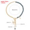 European and American Jewelry Summer Casual Style Starfish Palm Collarbone Chain Beaded Splicing Light Luxury High-end Necklace