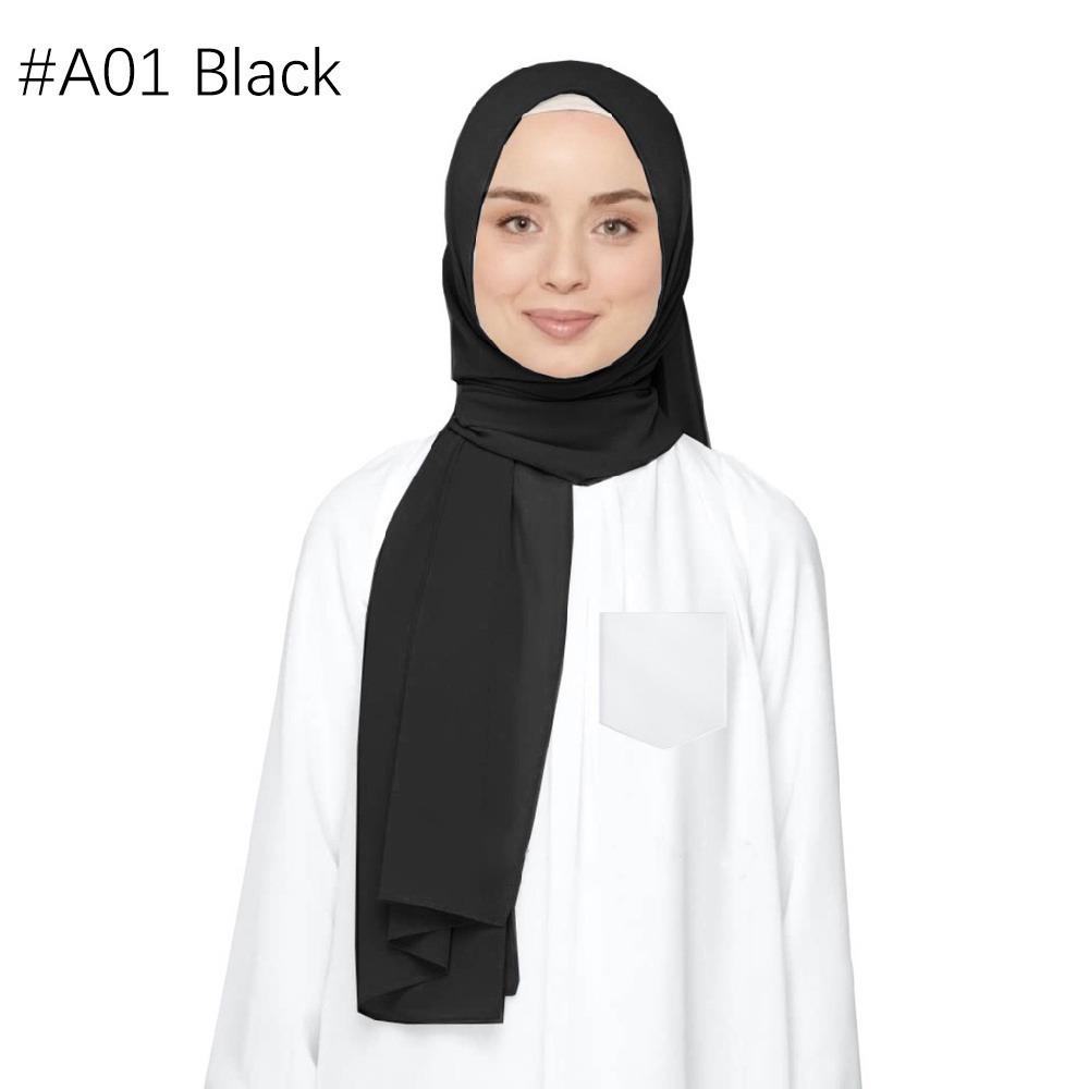 Ethnische Perlen Chiffon Bubble Kopftuch - Malaysia Schalkollektion