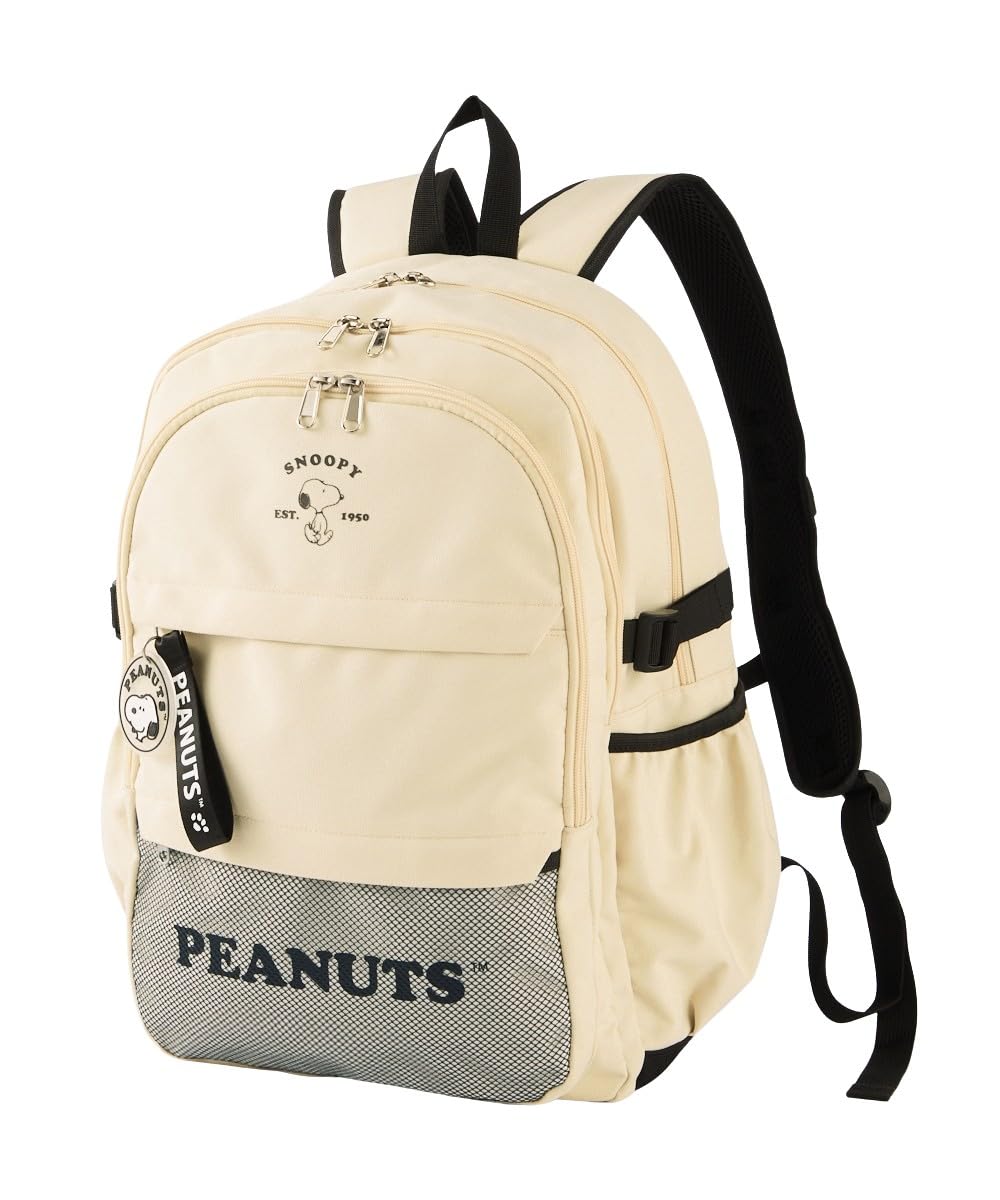 

Town Backpack for Snoopy 10 Water Long Shoulder Straps Backpack PC Free Size [Nissen] Backpack/Business Women, Pockets, Repellent, (A4 Size, Storage), слонова кістка