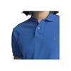Polo Ralph Lauren Slim Fit Solid Color Logo Embroidered Short Sleeve Polo Shirt Men Tops Blue MNPOKNI1N821858-400