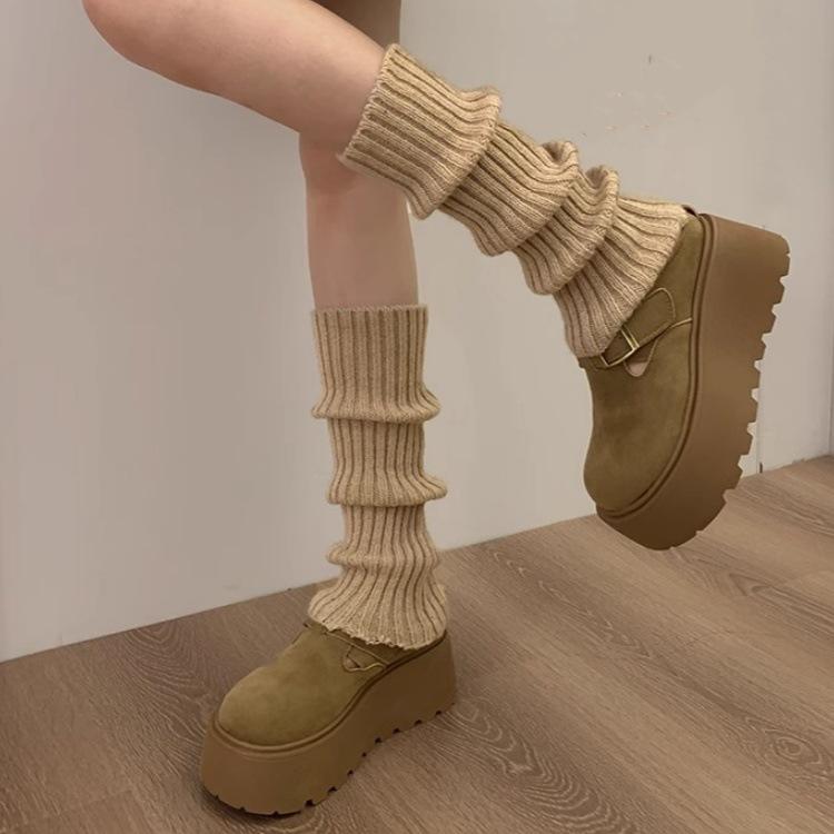 Spring and summer new fashion outer wear one pedal thick sole height increase small shoes bag head half drag women's shoes