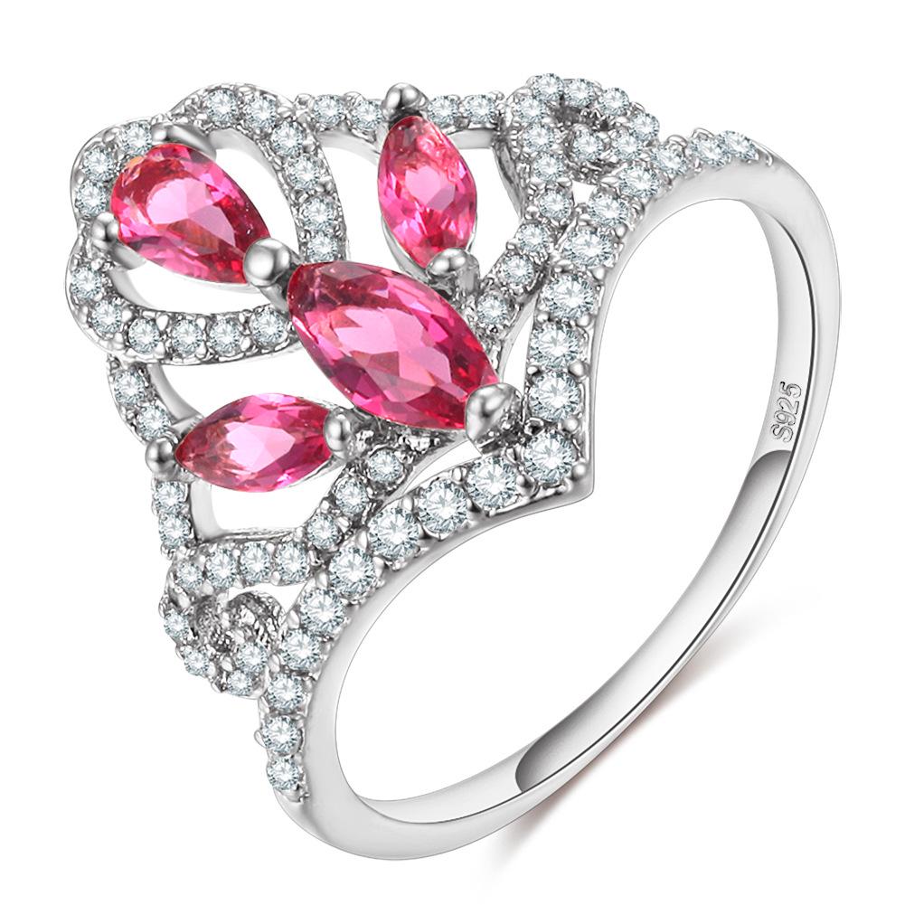 Schmuck Ring Ring Roségold Krone Zirkon Ring Ring Schmuck