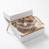 Braided Heart Woven Bracelet Leather Stacked Zircon Bracelets  Female Jewelry