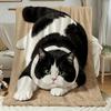 Flaneldecke mit Katzenmuster: Büroschal, Autositzbezug, Sofadecke und leichte Klimadecke für das Schlafzimmer
