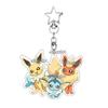 Kawaii Couple Eevee Umbreon Jolteon Anime Acrylic Keychain Accessories Cartoon Backpack Charm Keyring Acrylic Ornaments Toy Gift