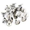 10pcs 8 10 12mm Stainless Steel Black Color Earring Studs Earrings Blank Base Fit 8-12mm Glass Cabochons Buttons Earring Bezels