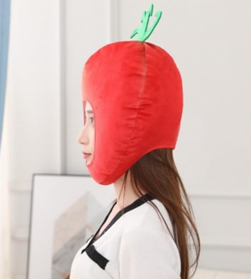 [DOKiDOKi] Tomato Hat Cosplay [Cute] Transformation Headwear Kigurumi Headgear Cute Halloween Vegetable Greengrocer Tomato Italian Food Stall