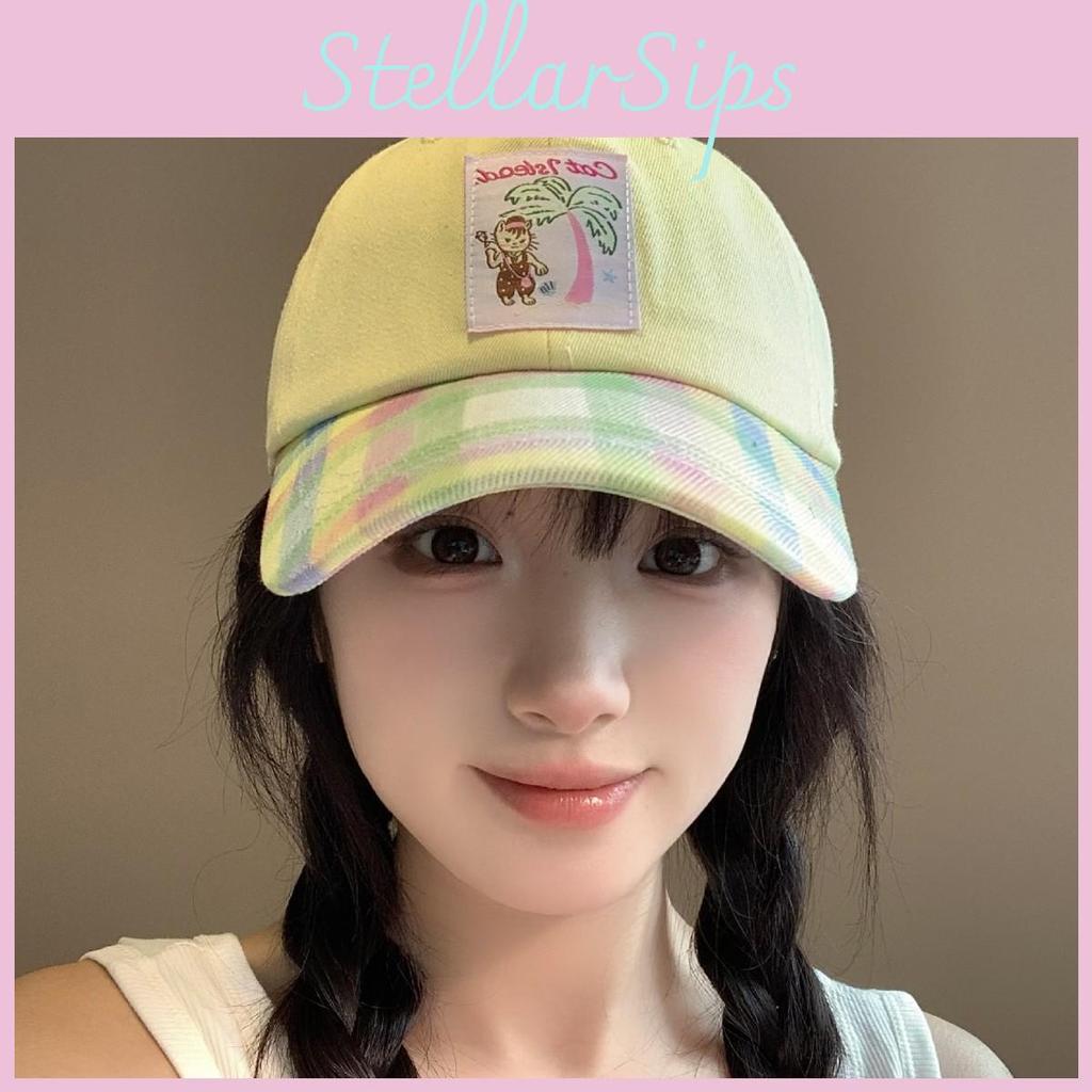 Cute Embroidered Pink Baseball Cap With Breathable Cotton For Spring Summer Casual Wear