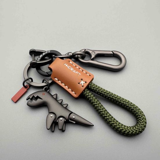 Dinosaur Charm Keychain Zinc Alloy Animal Keyring Keys Backpacks Handbags Keychain Stylish Accessories