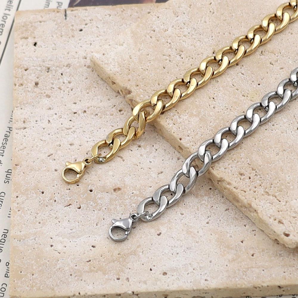 Personalized Metal Wind 18K Gold Titanium Steel Jewelry Bracelet Fashionable And Simple Nk Chain Jewelry Does Not Fade