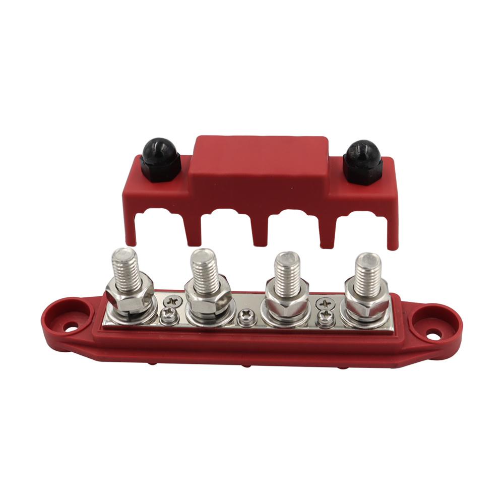 M10 3/8"  4 Stud Power Distribution Block for Car BUS Truck Boat RV 48V DC