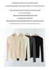 Women's Elegant Slim Fit Cashmere Polo Neck Sweater - Autumn/Winter Wool Knit Top