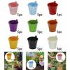 5 Galvanized Metal Buckets, Decorative, Rustic, for Floral Crafts, Portable, Paint, Sweets,