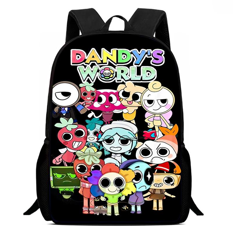Cartoon Dandy Printed Child School Backpack with Lunch Bags Pencil Bags for Age 4-10 Kids,Light Weight Bookbags for Boys Girls