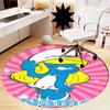 Custom Name The Smurfs Printed Round Rug Carpet Chair Rug Area Rug Entryway Doormats,for Office Chair Living Room Bedroom Kitchen Room.