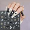 Nail Art Sticker Embossed Snowflake Chain Drill Bow Rhombus Earrings Three-Dimensional Adhesive-Backed Nail Art Sticker
