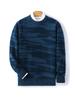 Men's Color Block Wool Sweater - Thick Loose Round Neck Pullover for Casual Business, Autumn/Winter Style