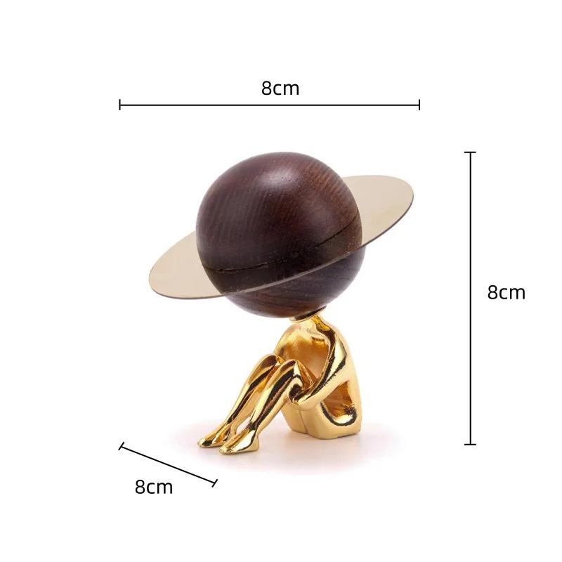 Metal Handicrafts Simulated Human Figure Sculpture Abstract Planetary Character Desktop Storage Ornaments Home Decoration