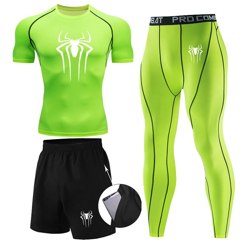 

Чоловічий швидковисихаючий компресійний спортивний набір з трьох предметів для бігу та баскетболу Extra Large