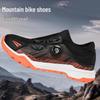 Professional Non-slip Mountain Bike Cycling Shoes with Spikes, Outdoor Sports, Casual, Black/Green, Black/Orange