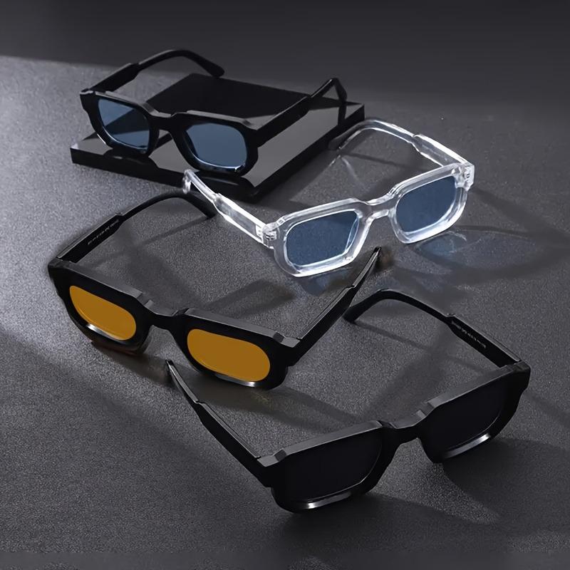 4 Piece Personalized Futuristic Trendy Fashionable and Cool Glasses for Both Men and Women