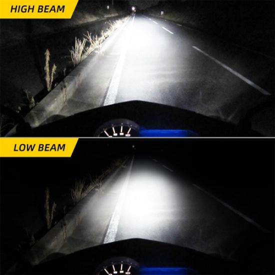 For Motorcycle H4 6000K LED Hi/Lo Front Beam Light Bulb Bright Super Headlight