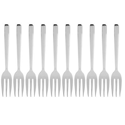 12Pcs Stainless Steel Forks Multifunctional Tasting Appetizer Cake Dessert Salad Fruit Fork