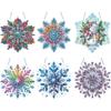 Winter Schneeflocke 2D Flach DIY Hängende Diamantkunst-Kits Diamantmalerei Set Spezielle Form Fenster Hängekunst für Heimdekoration