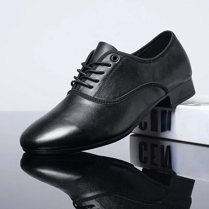  Genuine Leather New Soft Sole Style Brand New Modern Men's Ballroom Tango Latin Dance Shoes Man ballet Shoes Male