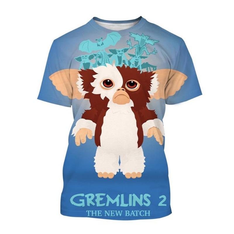 Mode heißer Verkauf neues Weihnachts-Horrorfilm Gremlins 3D-gedrucktes T-Shirt Puppenmonster bedrucktes T-Shirt Herren und Damen Kinder Tops
