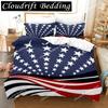 3D Print American Flag Duvet Cover Set Microfiber Decor Bedding Set Independence Day Freedom Theme Quilt Cover for Teens